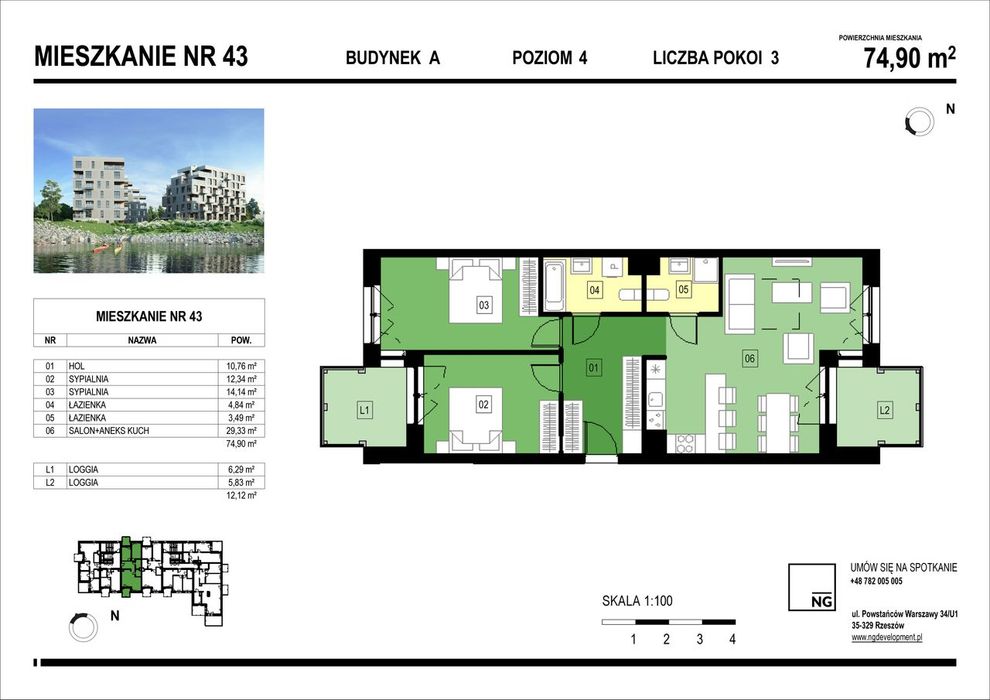 SPRAWDŹ | 3 pokoje| PK River| NG Development