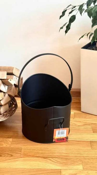 Кошик для дровMonte,CZARNY,X,Відерце KUBANAWGIEL, Набір длякамінаSiena