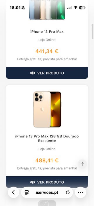 Iphone 13 pro max dourado