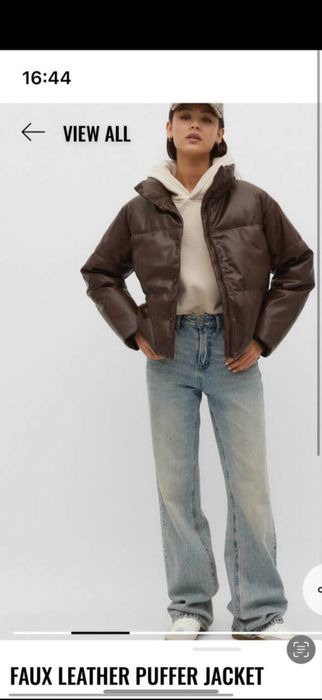 Шоколадний пуфер Stradivarius куртка утеплена