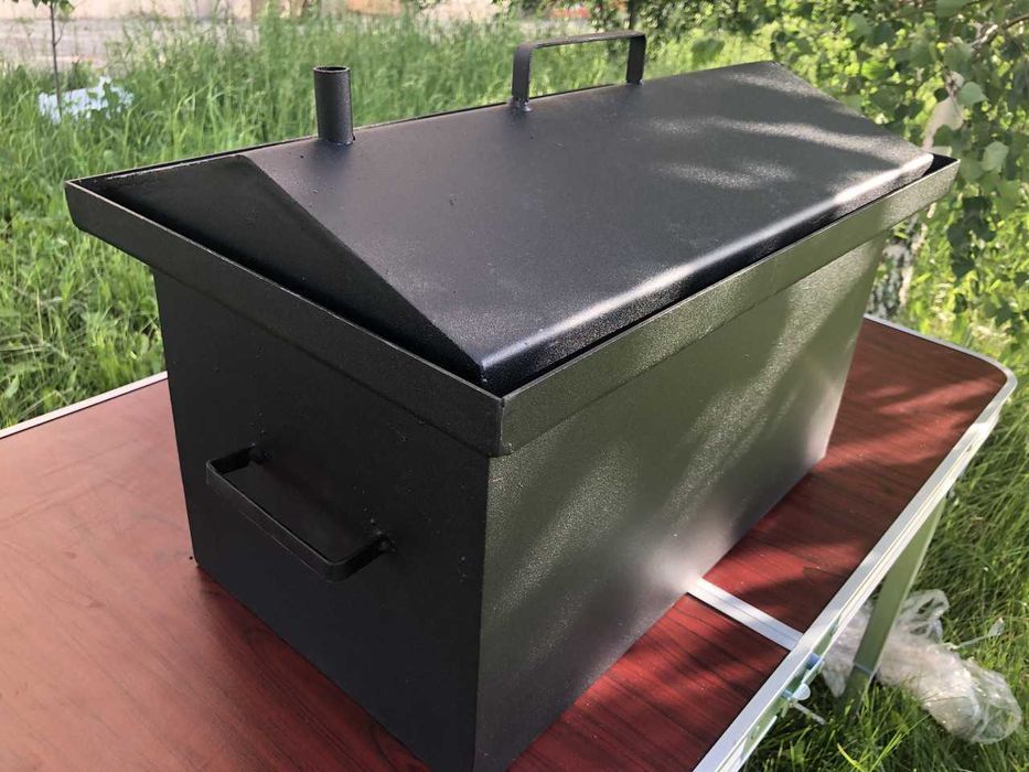 ‼️ Коптильня горячего копчения (коптилка) Черная сталь | нержавейка ‼️