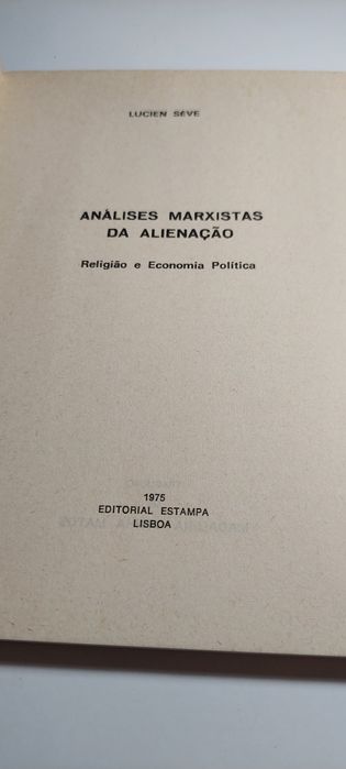 Análises Marxistas da Alienação - Lucien Sève