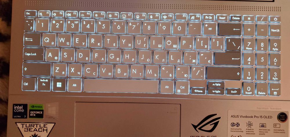 Asus Vivobook Pro 15 OLED, 120Hz, Ultra 7 155H, 16GB,1ТВ, RTX 4060 8Gb