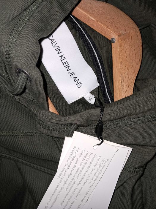 Nowa bluza męska khaki z kapturem Calvin Klein