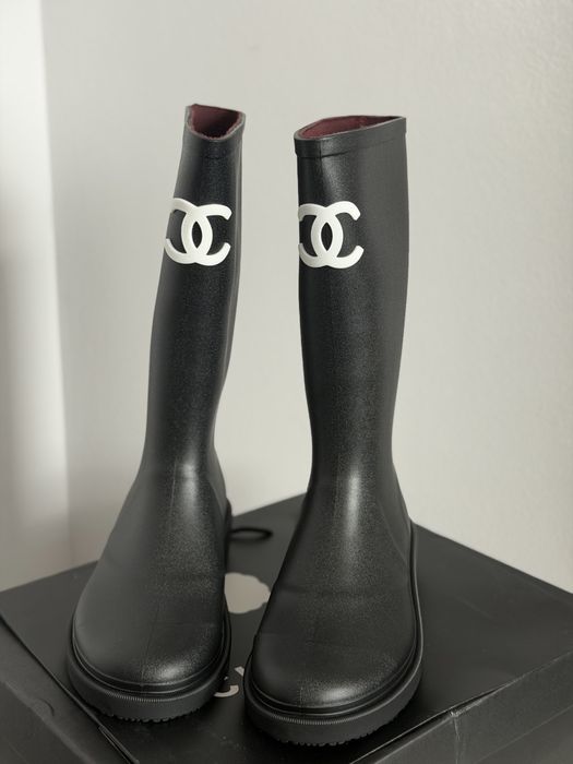 Чоботи жіночі чорні chanel НОВІ!