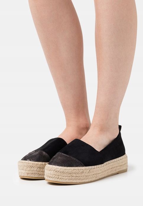 Sassyclassy czarne espadryle damskie 37 2btd