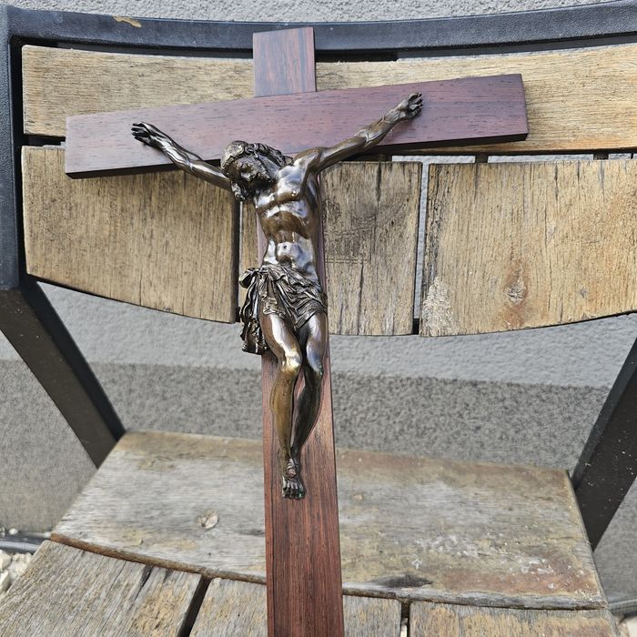 Krzyż. Krucyfiks z brązu 100lat