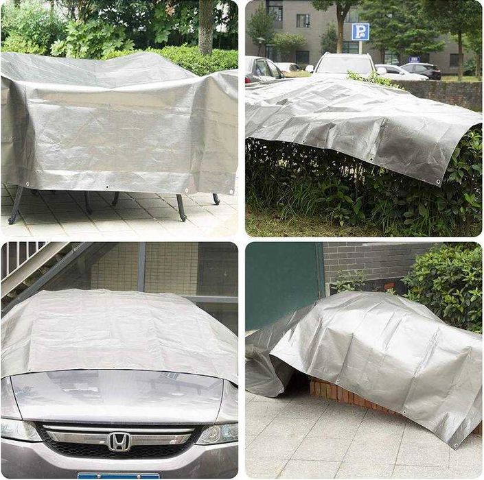 Plandeka 3x4m Gruba  Mrozoodporna na Taras  Płachta Okryciowa 120g/m2