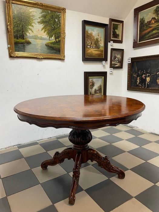 Стіл круглий бароко стільці дерево стол стулья 2825 2826