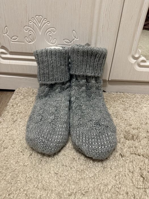 Теплі подвійні високі протискользящі носки