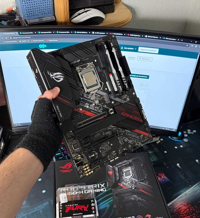 Комплект Asus Rog Strix B460-H + I5 10400F 4.3Ггц 6-Ядер 12-Потоків