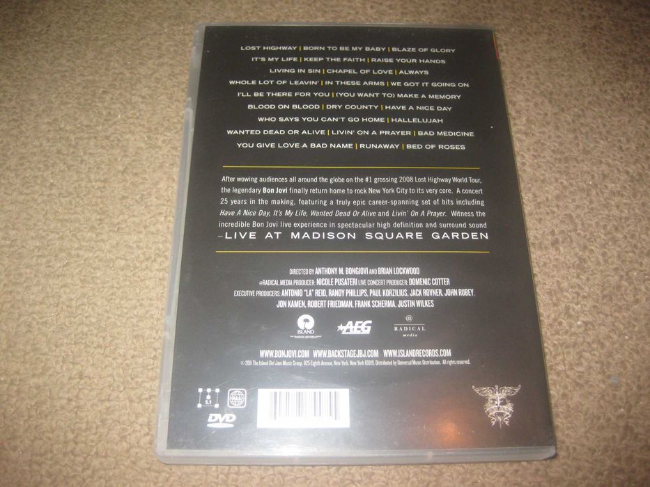DVD musical dos Bon Jovi "Live At Madison Square Garden"