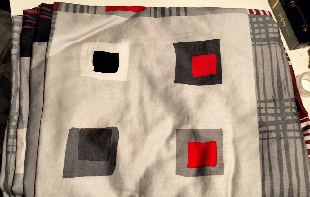 Bawełniana pościel we wzory geometryczne,160x200,2 poszewki 70x80