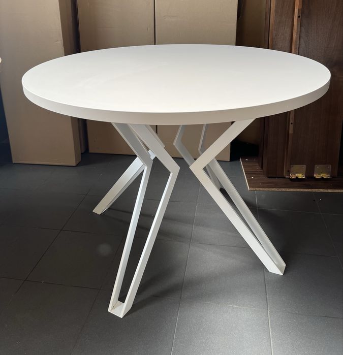 NOWY Stół okrągły fi105 kaszmir biel