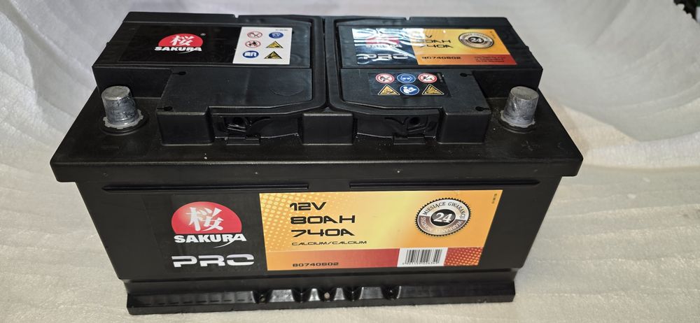 Akumulator 80 Ah, prawy plus