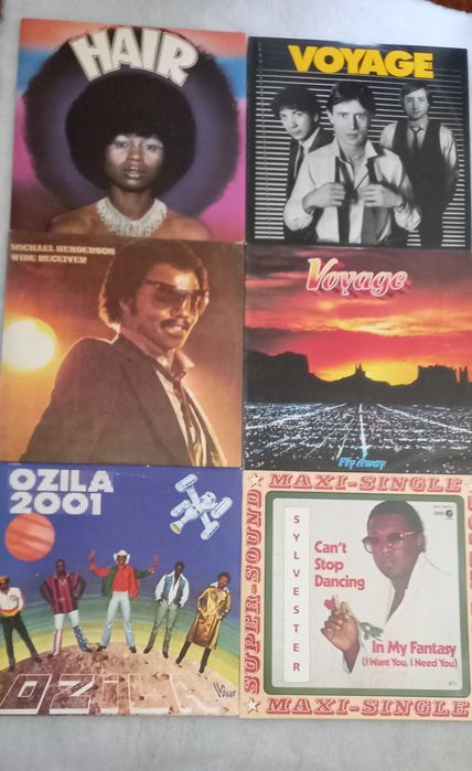 Vários discos LP e Maxis de Funk, Pop, Rock, Soul, Disco