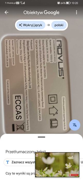 Kolimator przenośny na wodę  USB LED