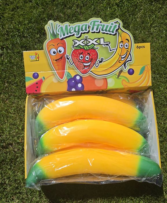 Squishy ogromny banan gniotek antystresowy dupling