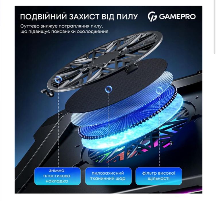 Охолоджуюча підставка для ноутбука GamePro CP950