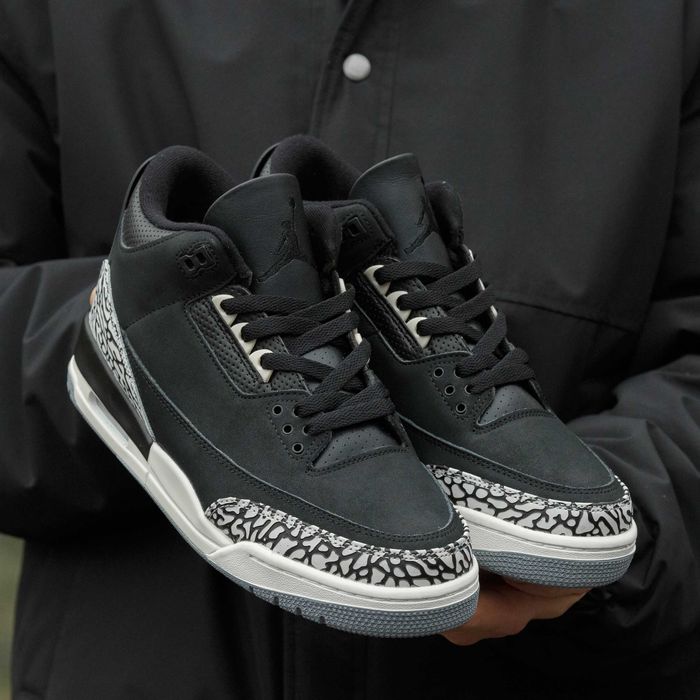 Мужские кроссовки Nike Air Jordan Retro 3 Off Noir "Black" 40-46