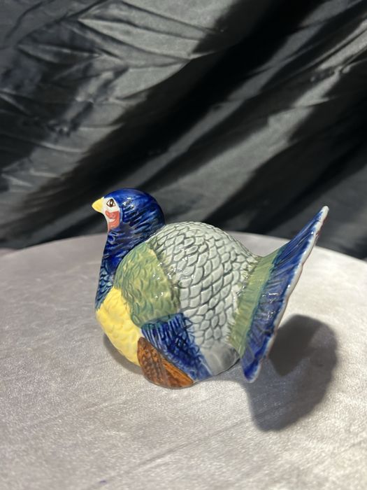 Porcelanowa kuropatwa – ręcznie malowana – figurka dekoracyjna