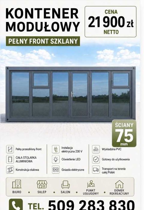 Kontener biurowy handlowy socjalny