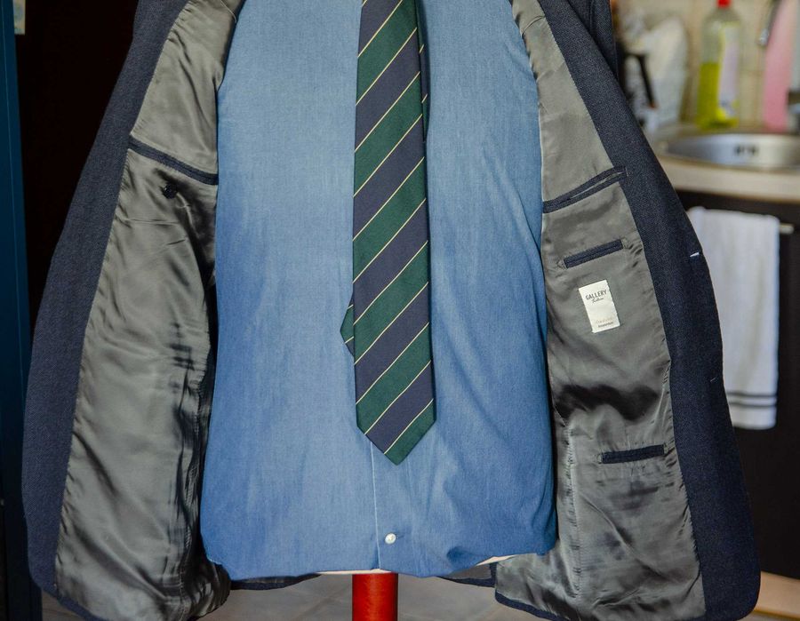 Marynarka szyta MTM, r50 (50L), 100% wełna, Gallery Tailors