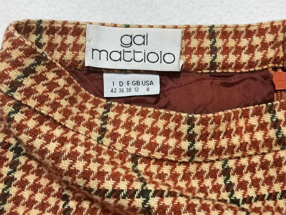 Юбка шерстяная в гусиную лапку Gai Mattiolo