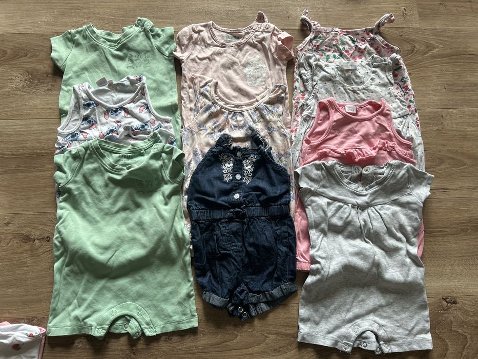 Paczka ubrań na lato r. 68 dla dziewczynki