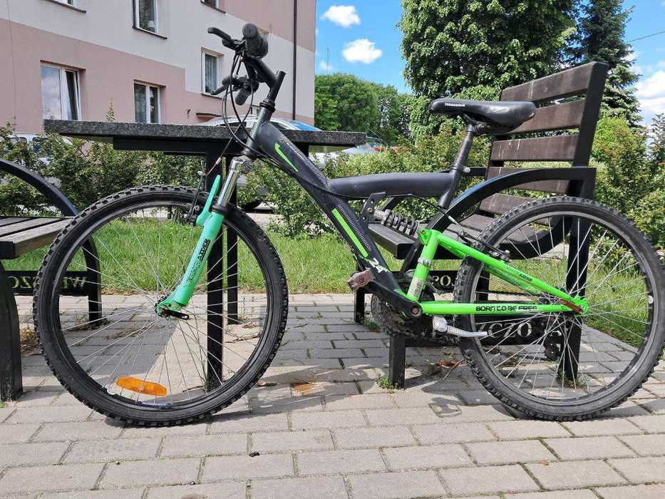 Rower dziecięcy 24 cale – amortyzator, 18 biegów, dobry stan