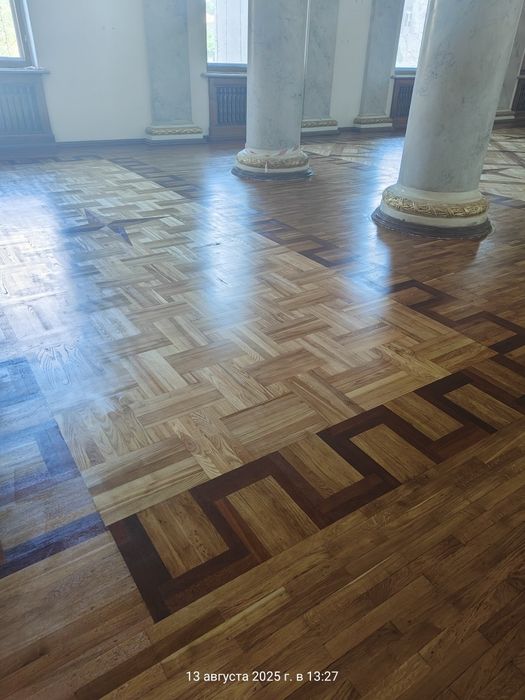Циклёвка, шлифовка паркета, доски. Снятие краски. Паркетные работы.