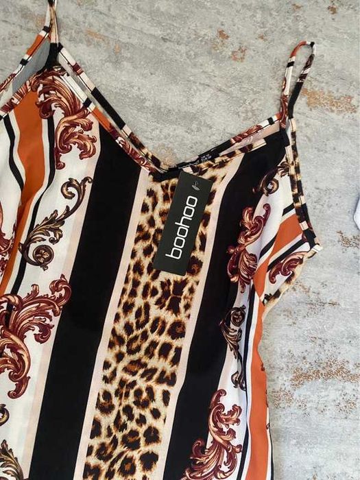 Boohoo lekka luźna sukienka wzory r M 38