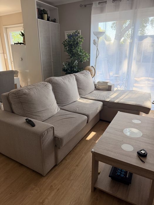Sofá cama com chaise longue