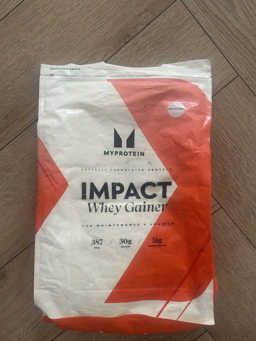 Impact whey gainer 2,5kg myprotein nowy bezsmakowy