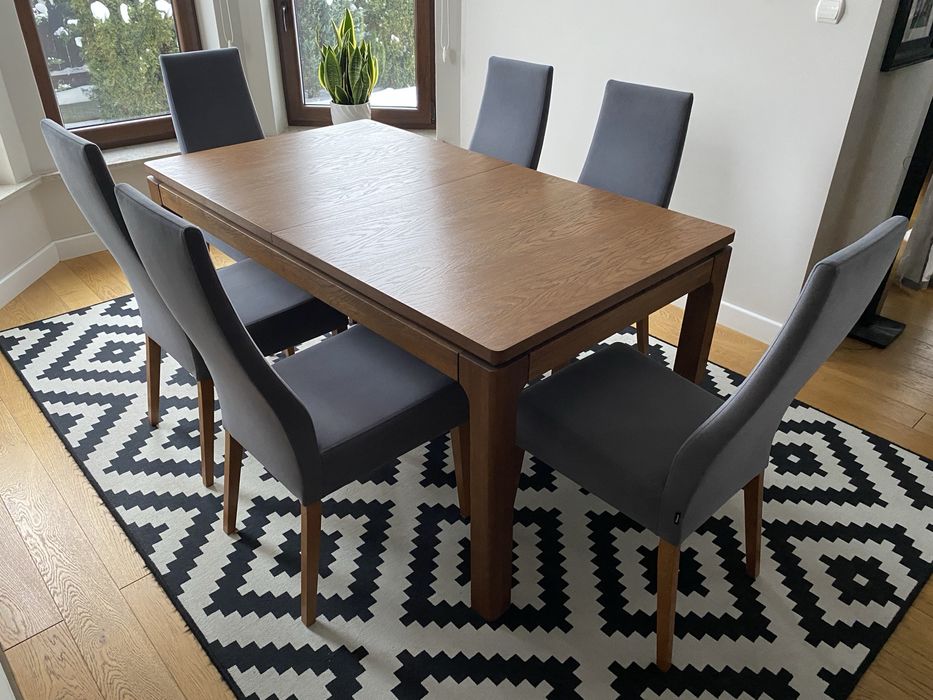 Stół Szynaka Meble „Montenegro”+ 8 krzeseł PAGED | lite drewno