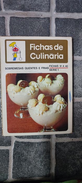 Fichas de Culinária Vintage Gás Mobil (1971) - Sobremesas Quentes e Frias (Série 1, N° 31 a 40)