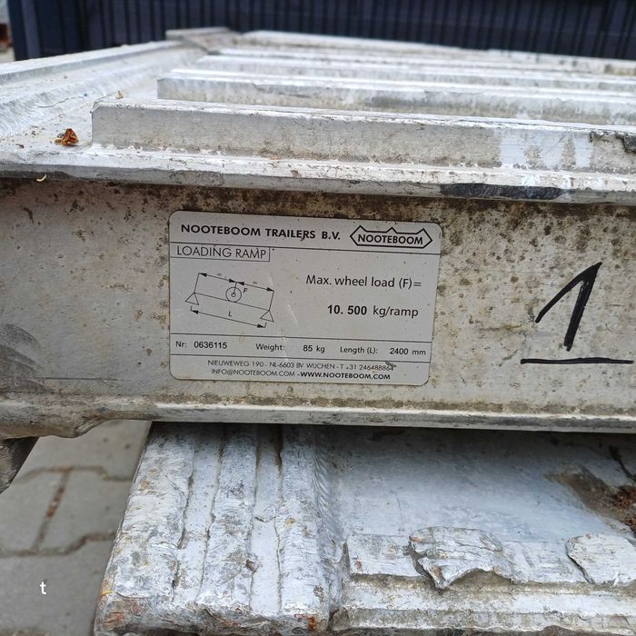 Najazdy aluminiowe używane – nośność 10,5 t