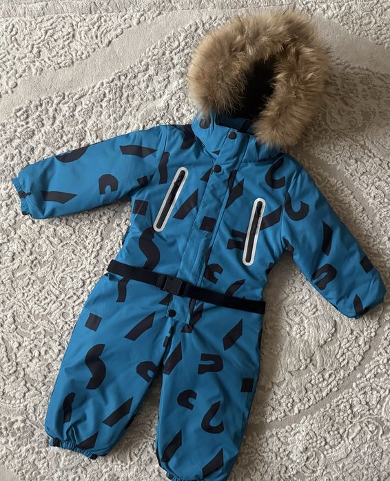 Дитячий зимовий мембранний термо комбінезон на дівчинку хлопчика86-110