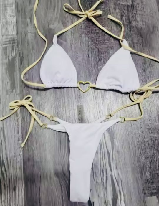Білий модний модель 2025 роздільний купальник міні бікіні новий