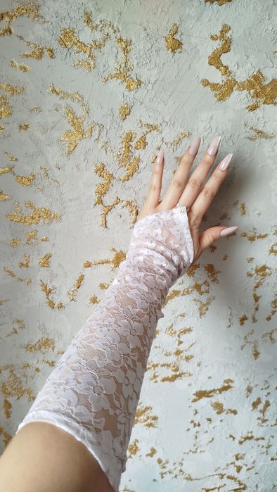 Rękawiczki koronkowe vintage retro lolita