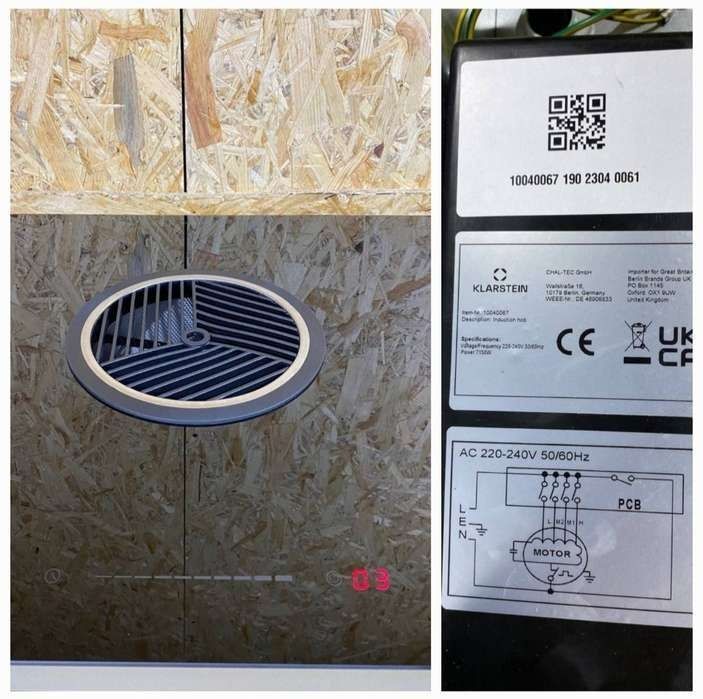 Плита індукційна з витяжкою Klarstein з Німеччини / плита с Германии