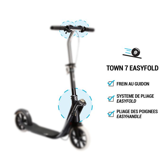 TROTINETE ADULTO TOWN 7 EF V2 AZUL/PRETO
