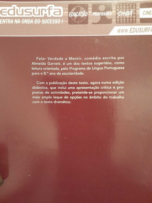 "Falar Verdade a Mentir ", 8° ano de escolaridade