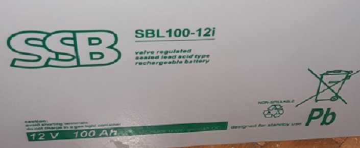 Aku SBL 100-12i 100Ah 12V AGM VRLA jak nowy, do  UPS FV, łodź, kamper,