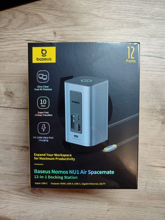 Док станція Baseus nomos nu1 air spacemate 12-in-1 hub хаб
