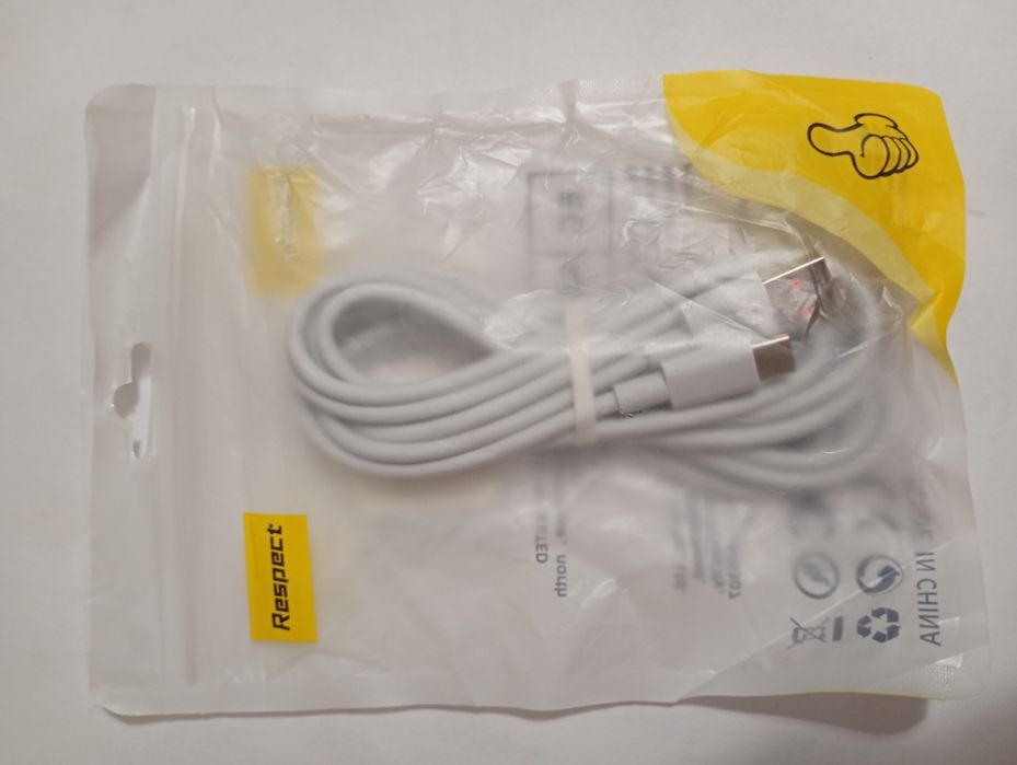 Cabo USB/USB C para carregador super rápido até 67 w. Novo. Novo