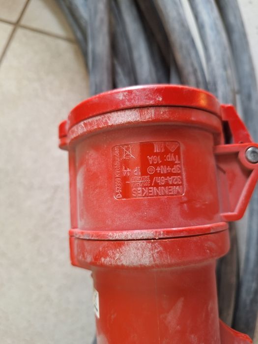 2x Przewód siłowy budowlany 25m