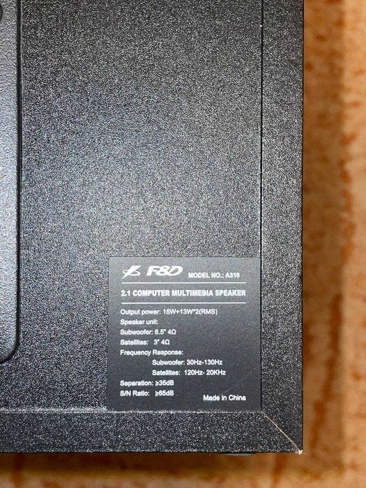 Комп'ютерні колонки F&D 2.1 A310