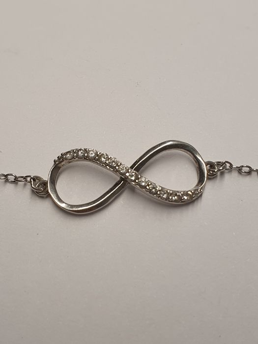 bransoletka nieskończoność nowa srebro 925