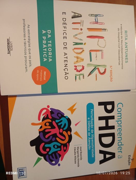 2 livros hiperatividade e défice de atenção